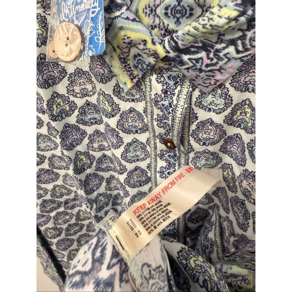 Free‎ People Sleep Shirt NWT Paisley Boho S - Picture 8 of 10